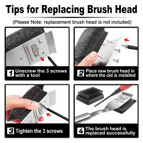 GRILLART angled design provides easy leverage for thorough scrubbing
