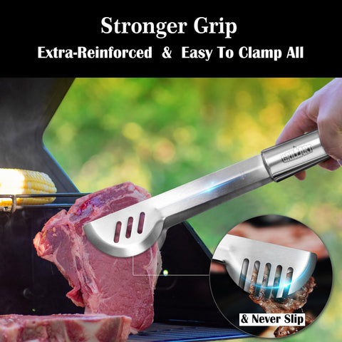 GRILLART stainless knife for clean slicing on the grill.