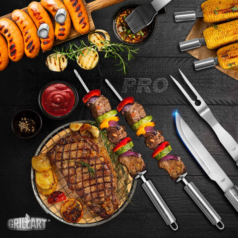 GRILLART 4-in-1 spatula with tenderizer blades and bottle opener.