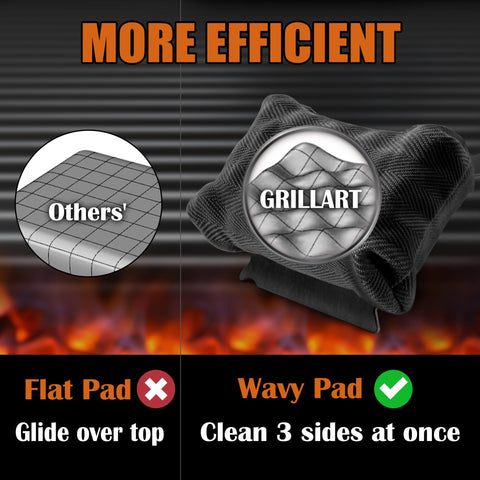 GRILLART built-in scraper design for precise edge cleaning