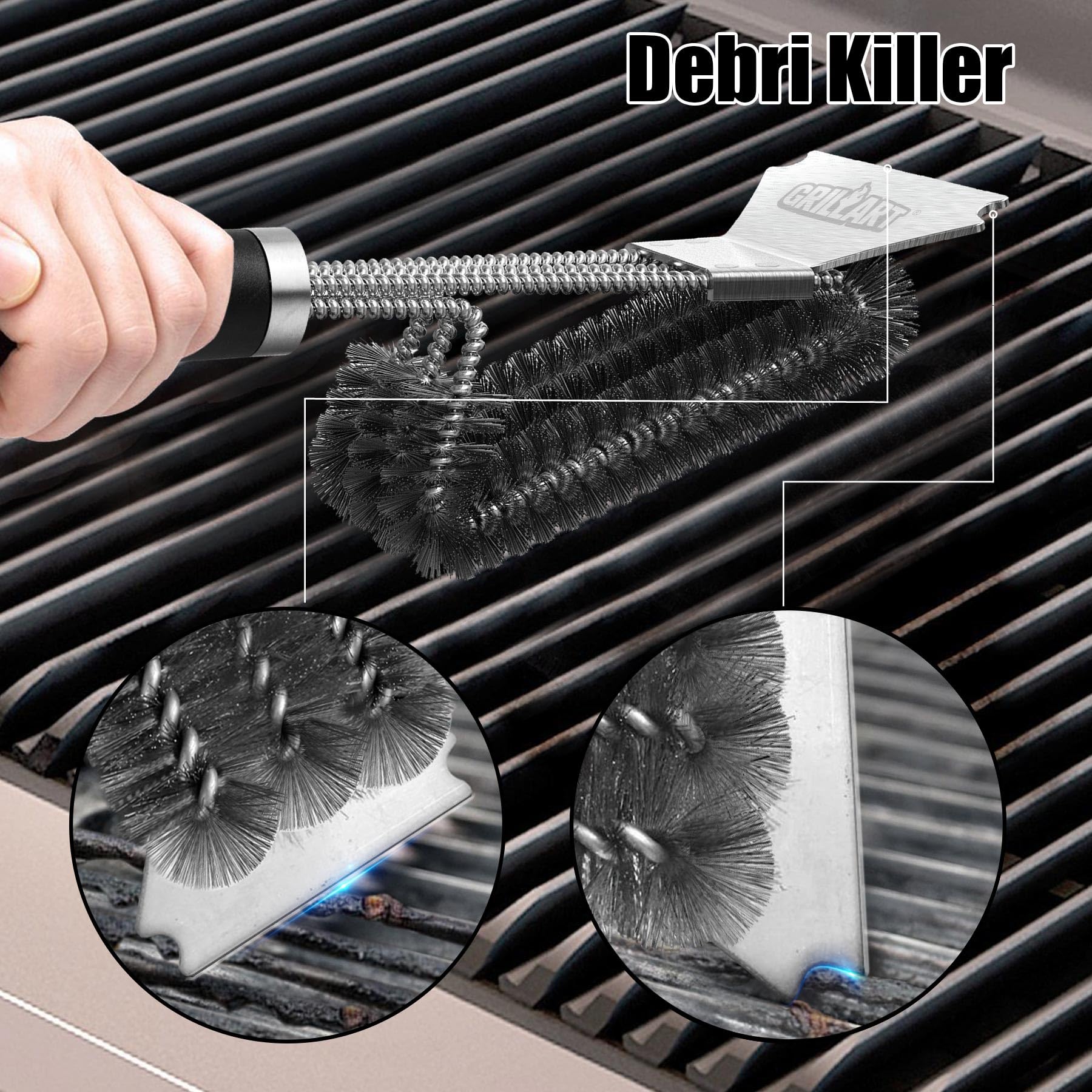 GRILLART compatible with charcoal, smoker, porcelain, and infrared grills