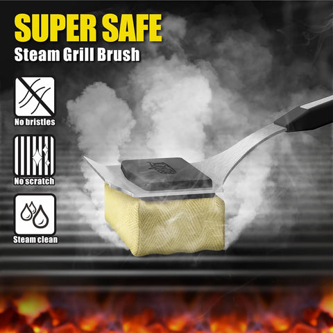 GRILLART dishwasher safe cleaning head can be cleaned quickly between cooks