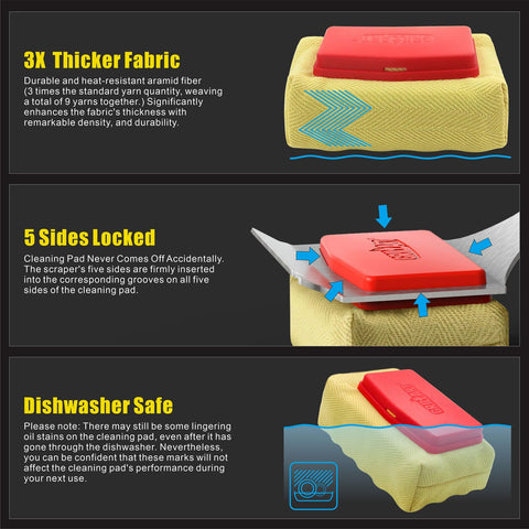 GRILLART dishwasher-safe cleaning head ready for quick reuse