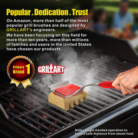 GRILLART dishwasher-safe cleaning pad for quick, hassle-free maintenance
