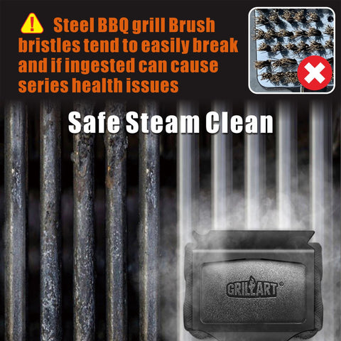 GRILLART dishwasher-safe head allows quick cleanup and reuse.
