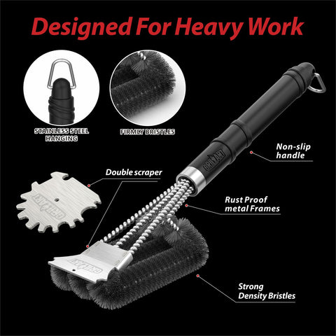 GRILLART durable stainless steel scraper for tough grease