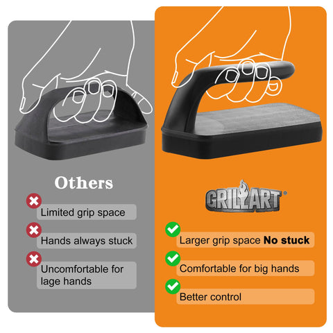 Ergonomic handles offer secure grip and reduced wrist strain