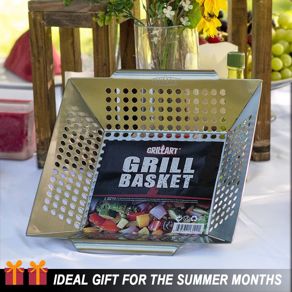 GRILLART versatile bbq vegetable pan for diverse grilling tasks.
