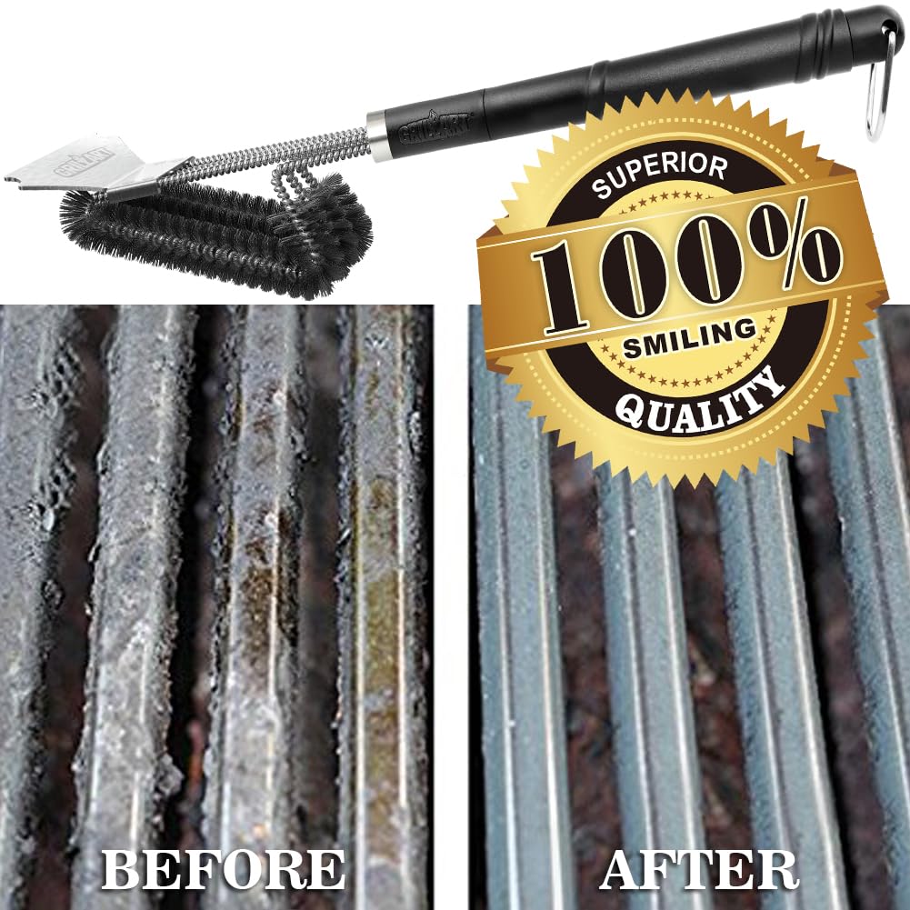 GRILLART non-slip grip for comfortable control during cleaning