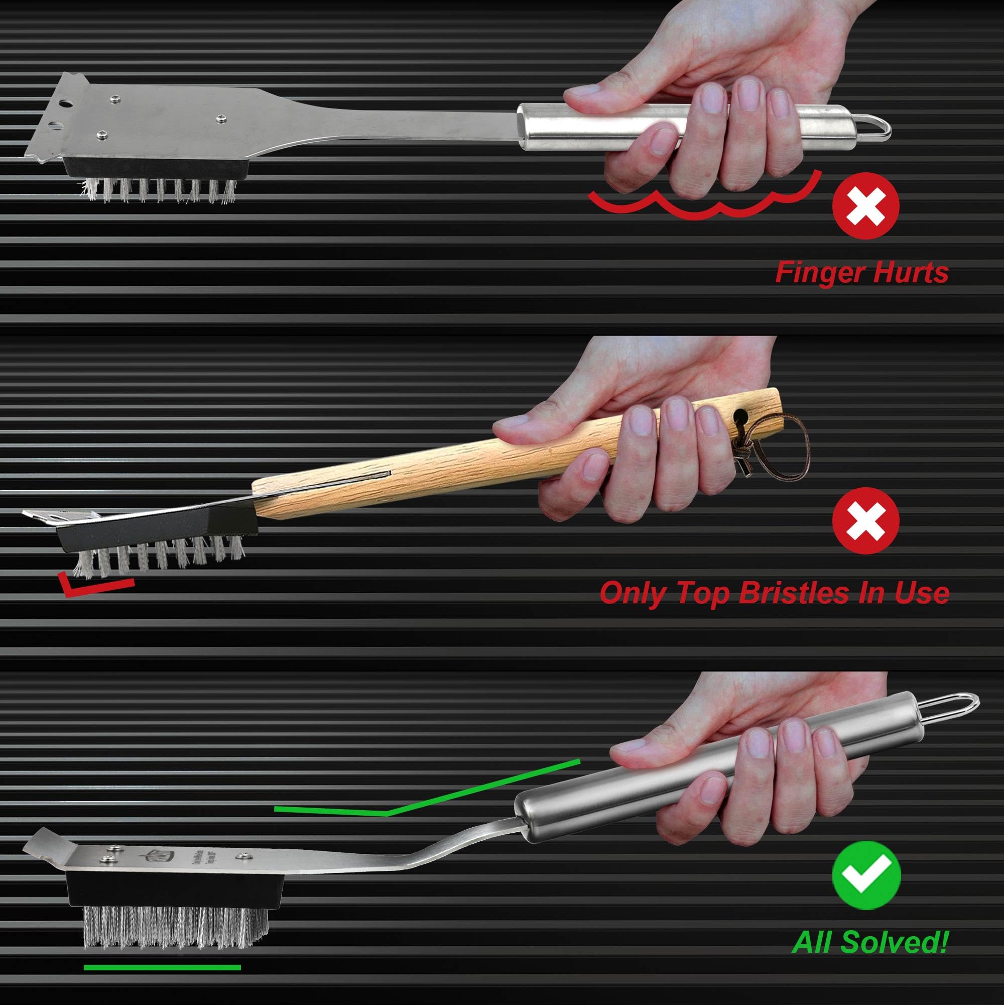 GRILLART replaceable head extends tool life with simple swaps.