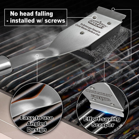 GRILLART replaceable head extends the tool's lifespan for economical use