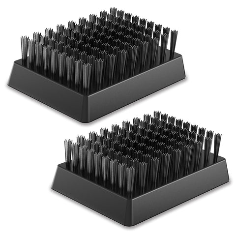 GRILLART replacement brush head set shows two durable heads for quick swap.