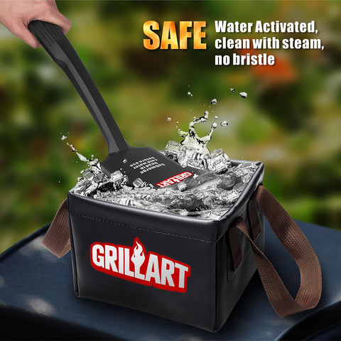 GRILLART replacement StelFyber pad ready for quick swaps after cleaning.
