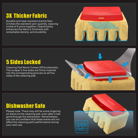 GRILLART seamless-fit wave groove adapts to round, square, and rectangle bars
