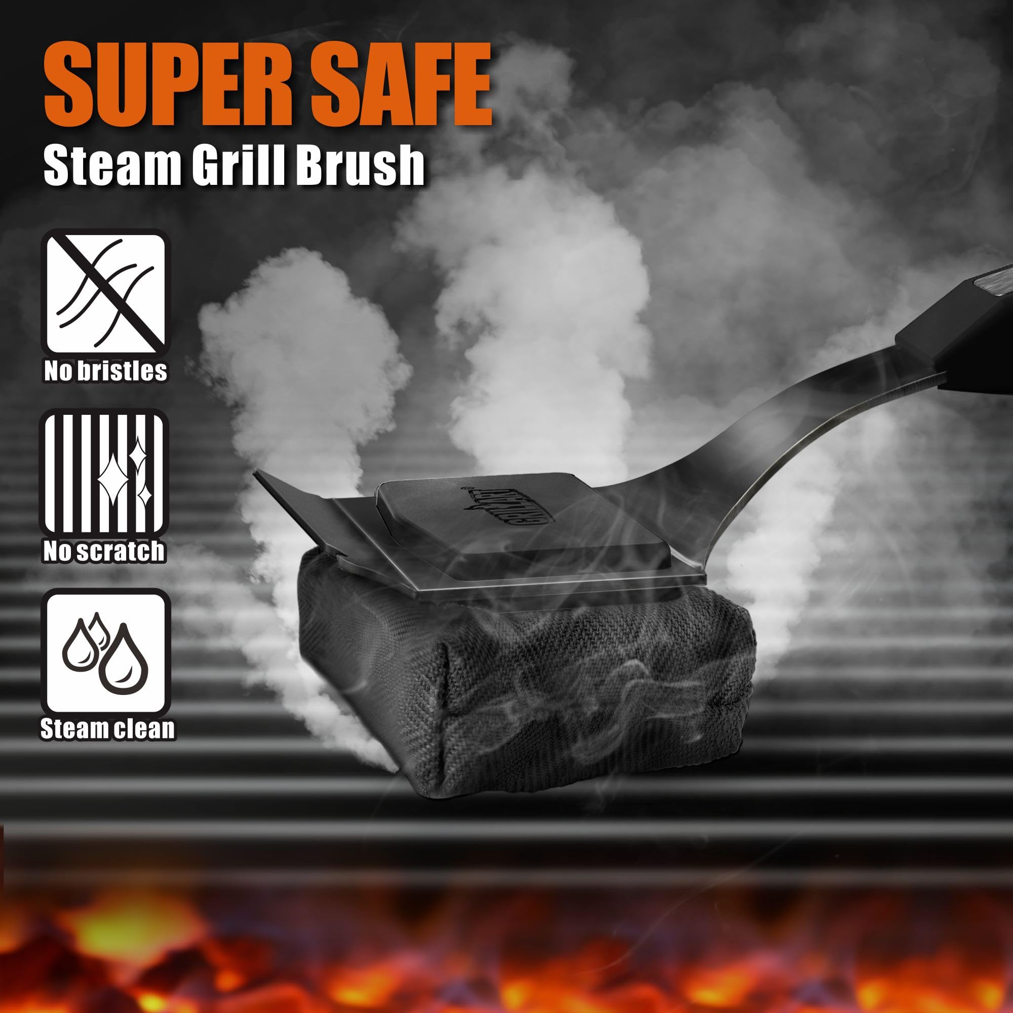 GRILLART seamless-fitting grill bar design demonstrates 360-degree coverage.
