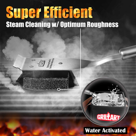 GRILLART stainless steel handle adds durability and long-lasting reliability
