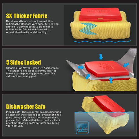 GRILLART SteamWizards 360-degree cleaning surrounds each bar for complete removal.