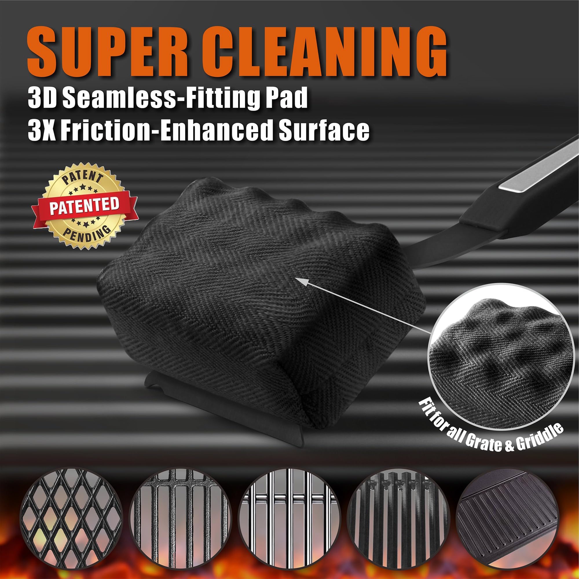 GRILLART sturdy stainless-steel handle resists heat during use.