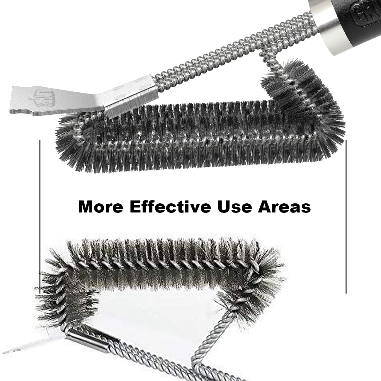GRILLART tight twisted bristles reduce shedding for safer maintenance