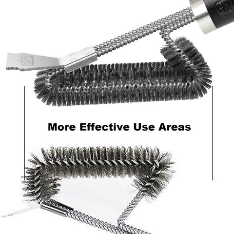 GRILLART tight twisted bristles reduce shedding for safer maintenance