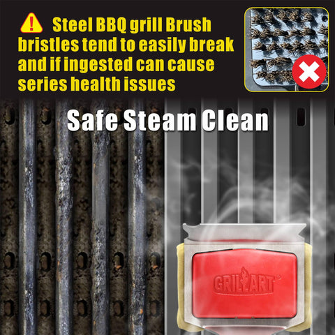 GRILLART works on all grill types including cast iron and stainless steel