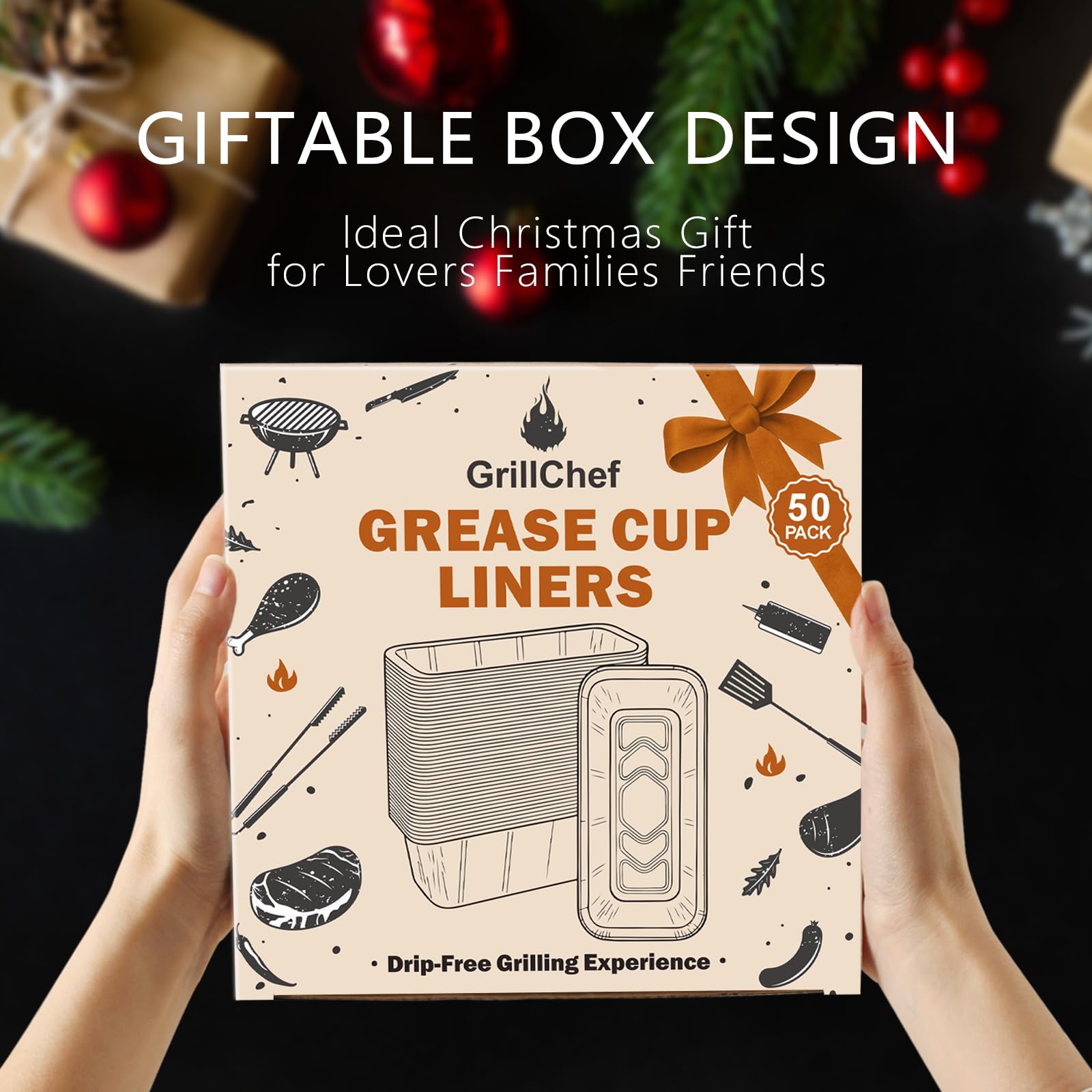 GrillChef durable recyclable aluminum trays resist warping under high heat.