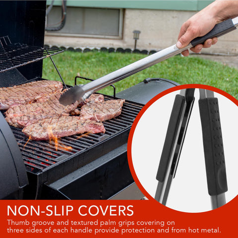 Grille Perfect tongs close-up of silicone wrap for comfortable grip