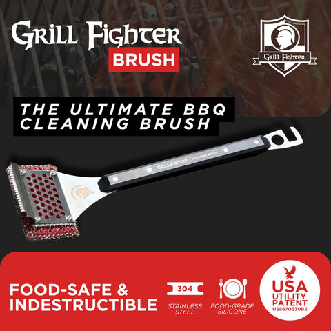 GrillFighter SteelCloth chainmail close-up demonstrates enhanced contact across grate surfaces for thorough cleaning.