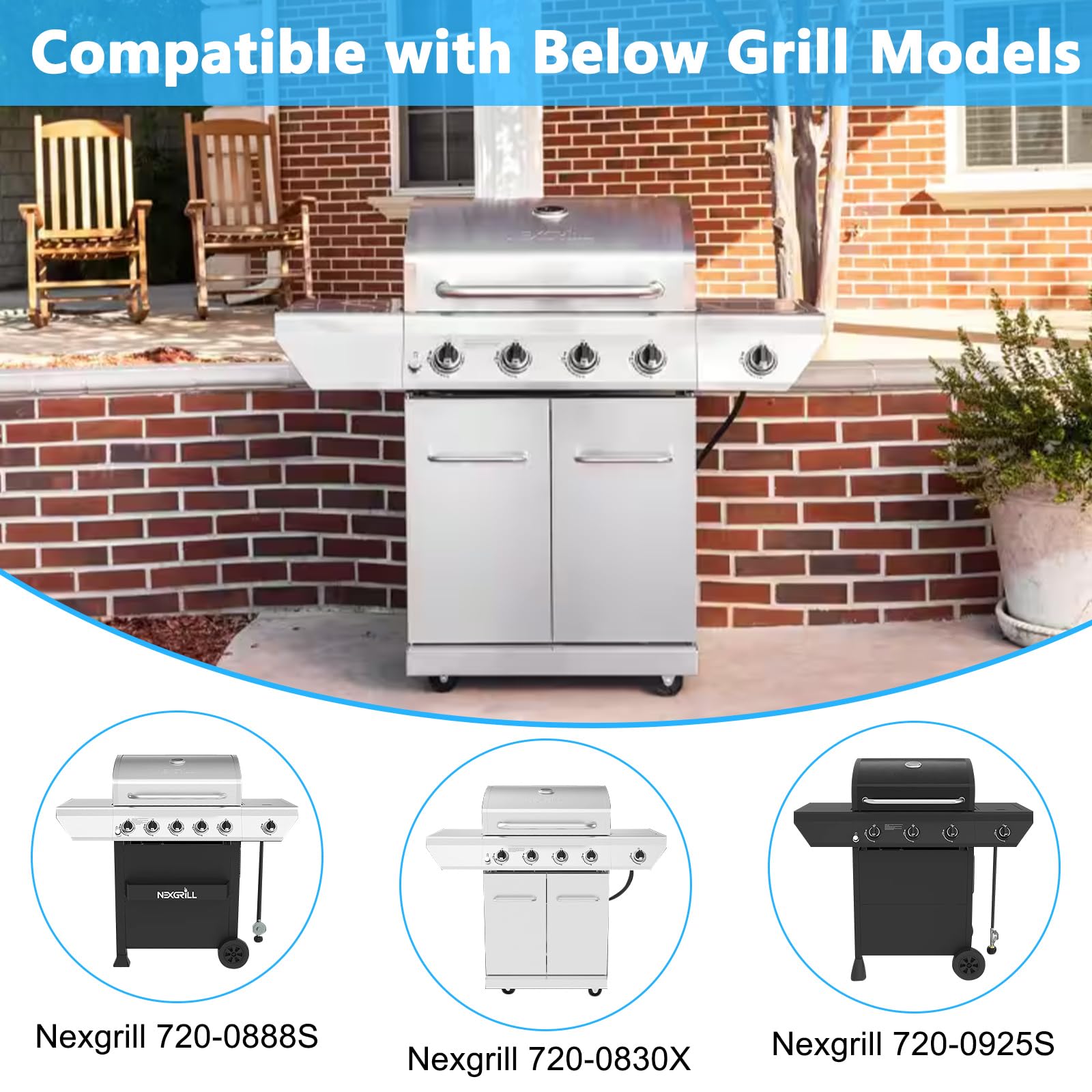 Grillfired Nexgrill 720-0830X flame tamers with stainless steel durability