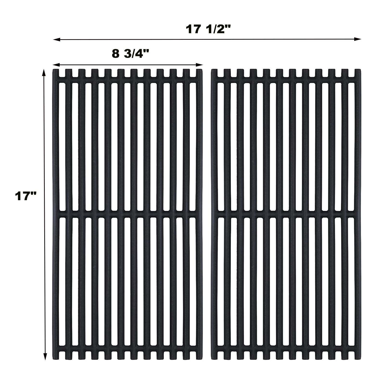 Grillflame replacement grate fits Charbroil Amplifire 2-burner grills for robust grilling.