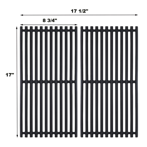 Grillflame replacement grate fits Charbroil Amplifire 2-burner grills for robust grilling.