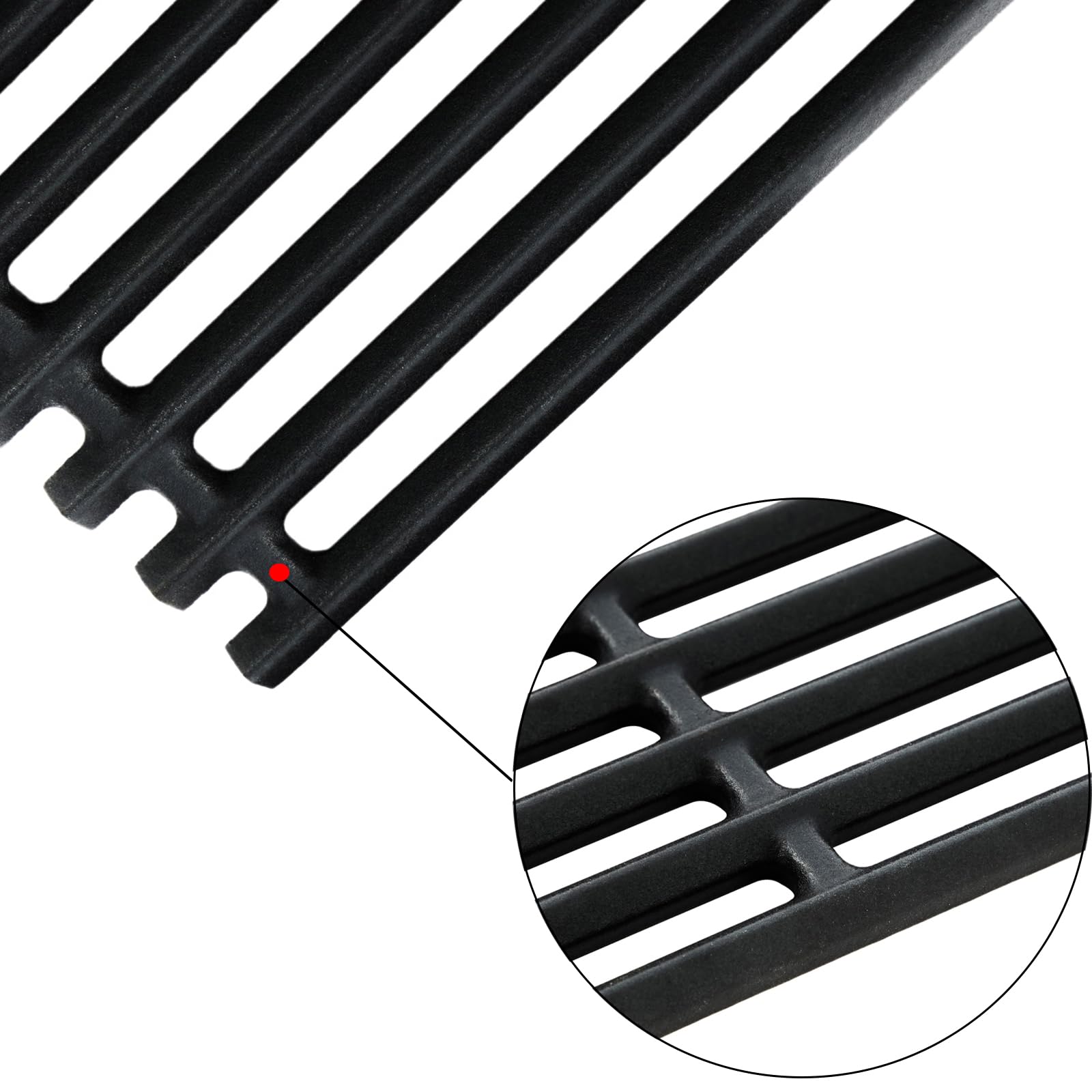 Grillflame medallion 2-burner grate supports long-lasting performance in outdoor cooking.