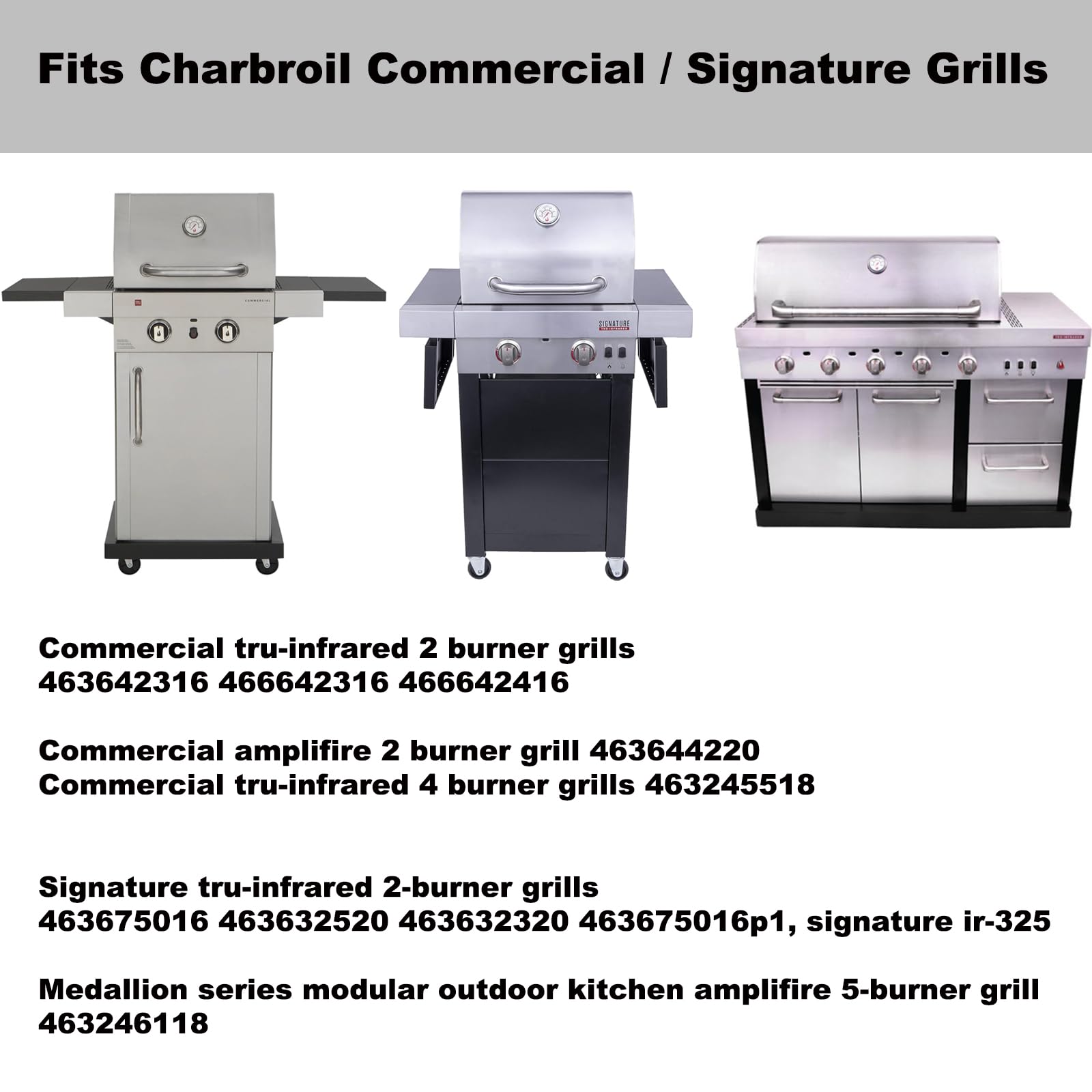 Grillflame tru infrared double-header 4-burner grate improves heat distribution and durability.