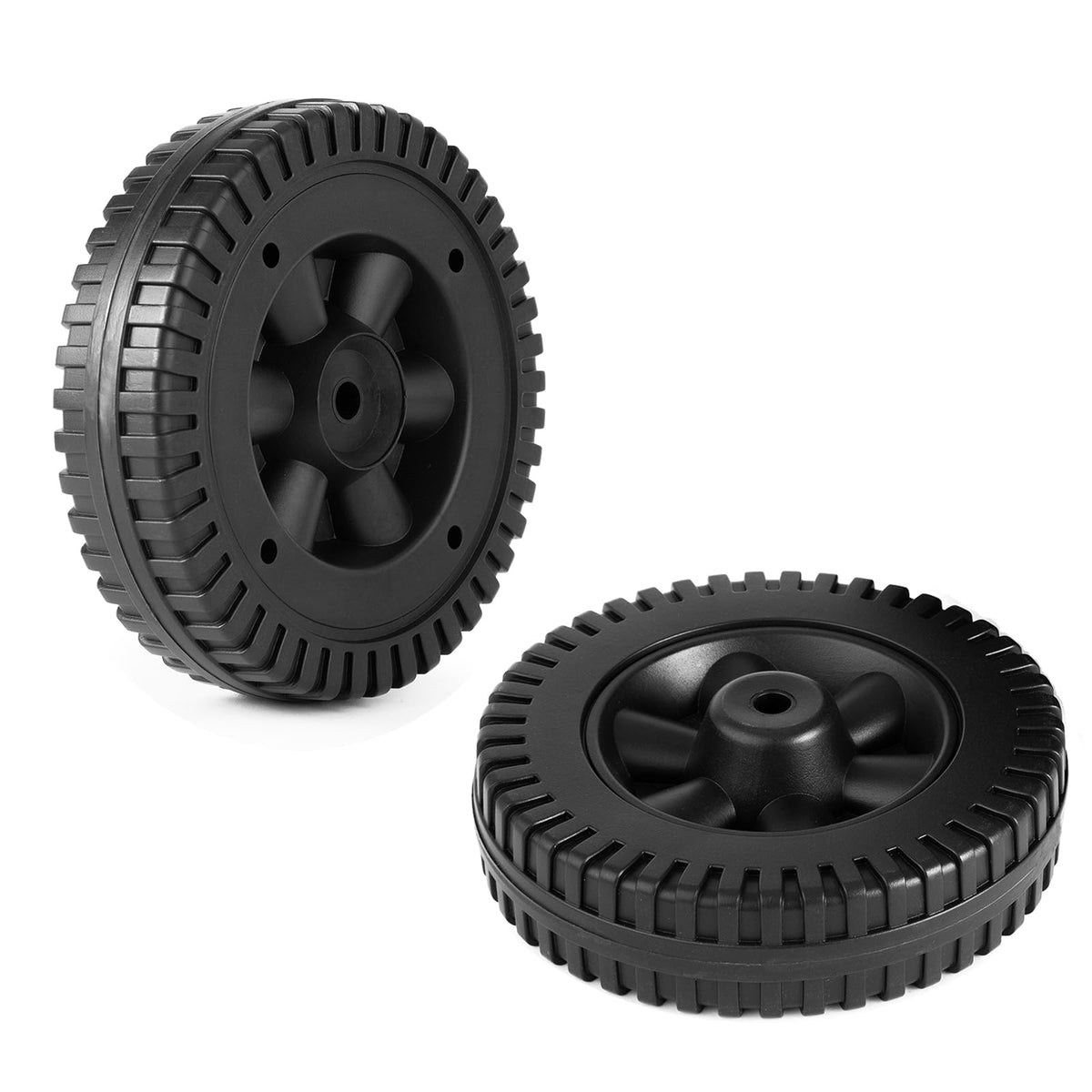Grillflame G206-0025-W1 6-inch Char-Broil wheel front view for smoother movement.