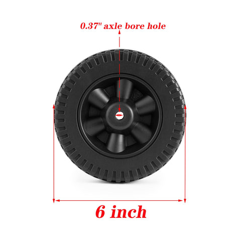 Grillflame G206-0025-W1 wheel side view highlights durable plastic construction.