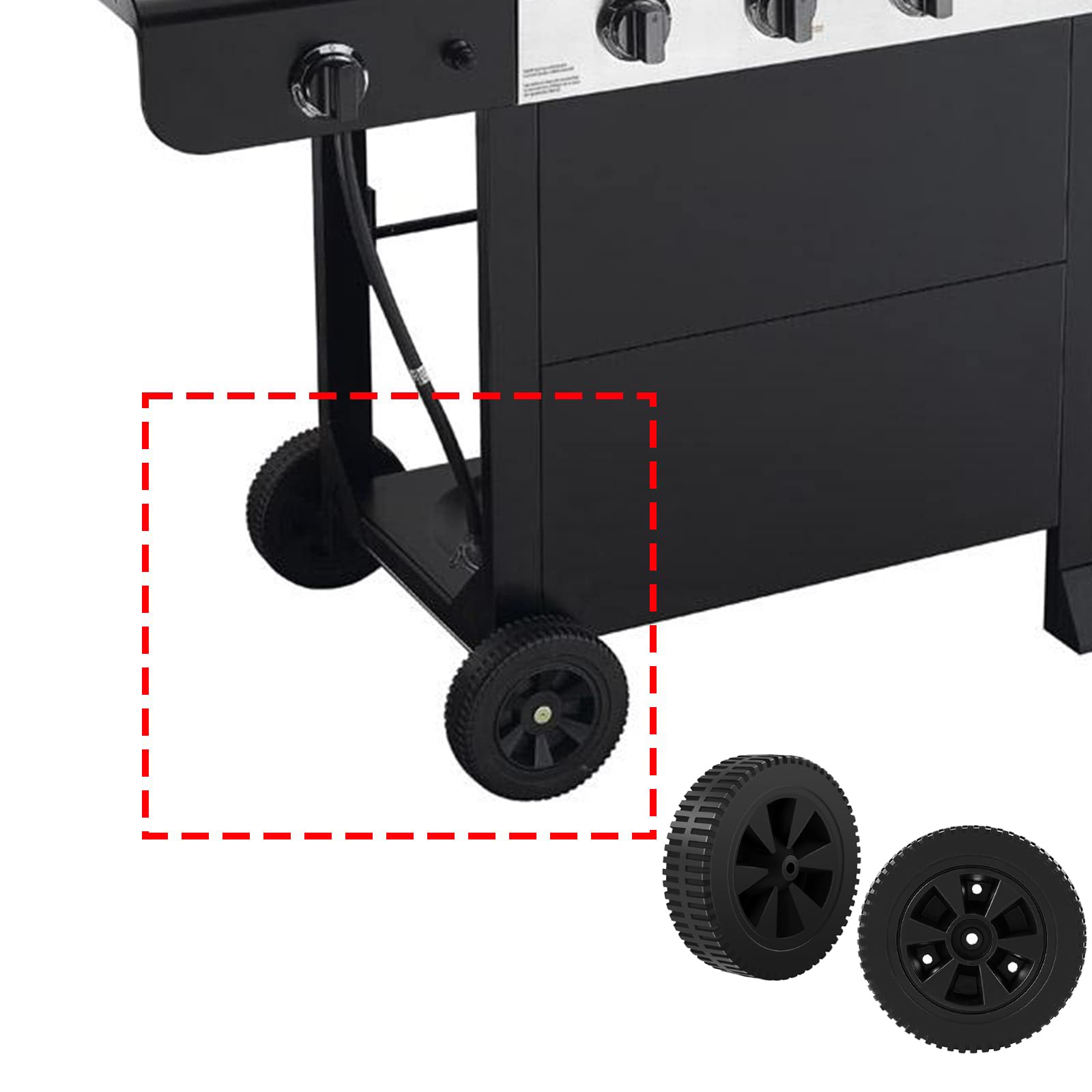 Grillflame two-pack wheels provide ready spare parts for active grills