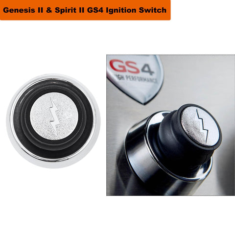 Grillflame Spirit II ignition button in chrome top ready for use
