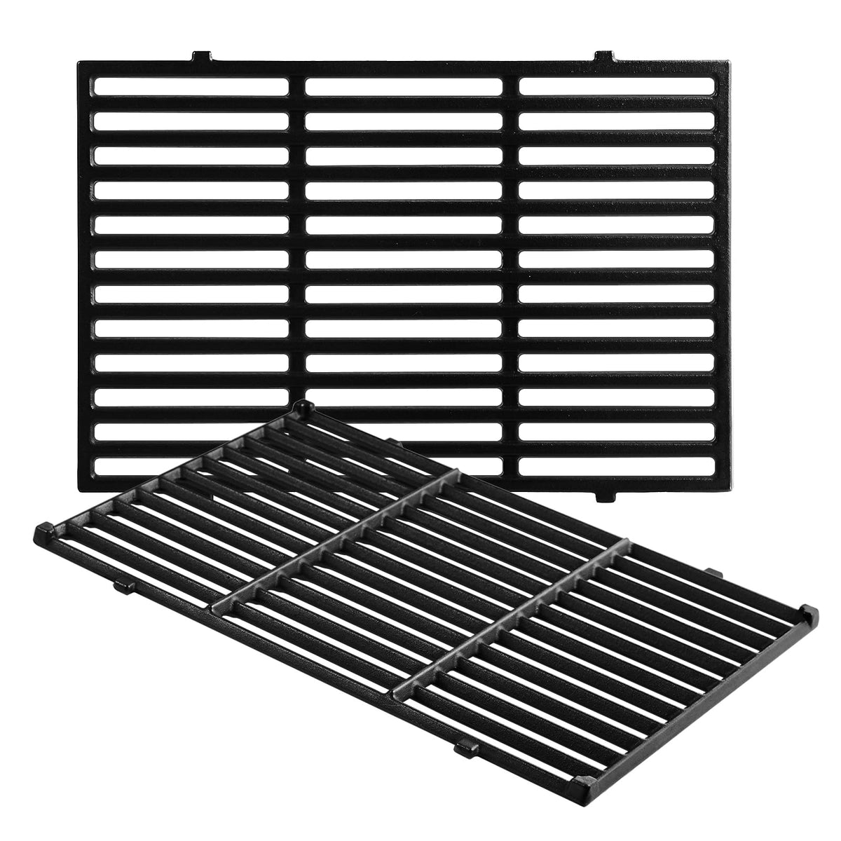 Grillflame Weber Spirit 300 cast iron grate closeup with durable matte enamel for high-heat searing