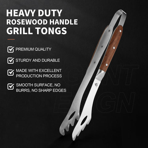 GRILLGEN tongs with steel body ensure durability for large cuts