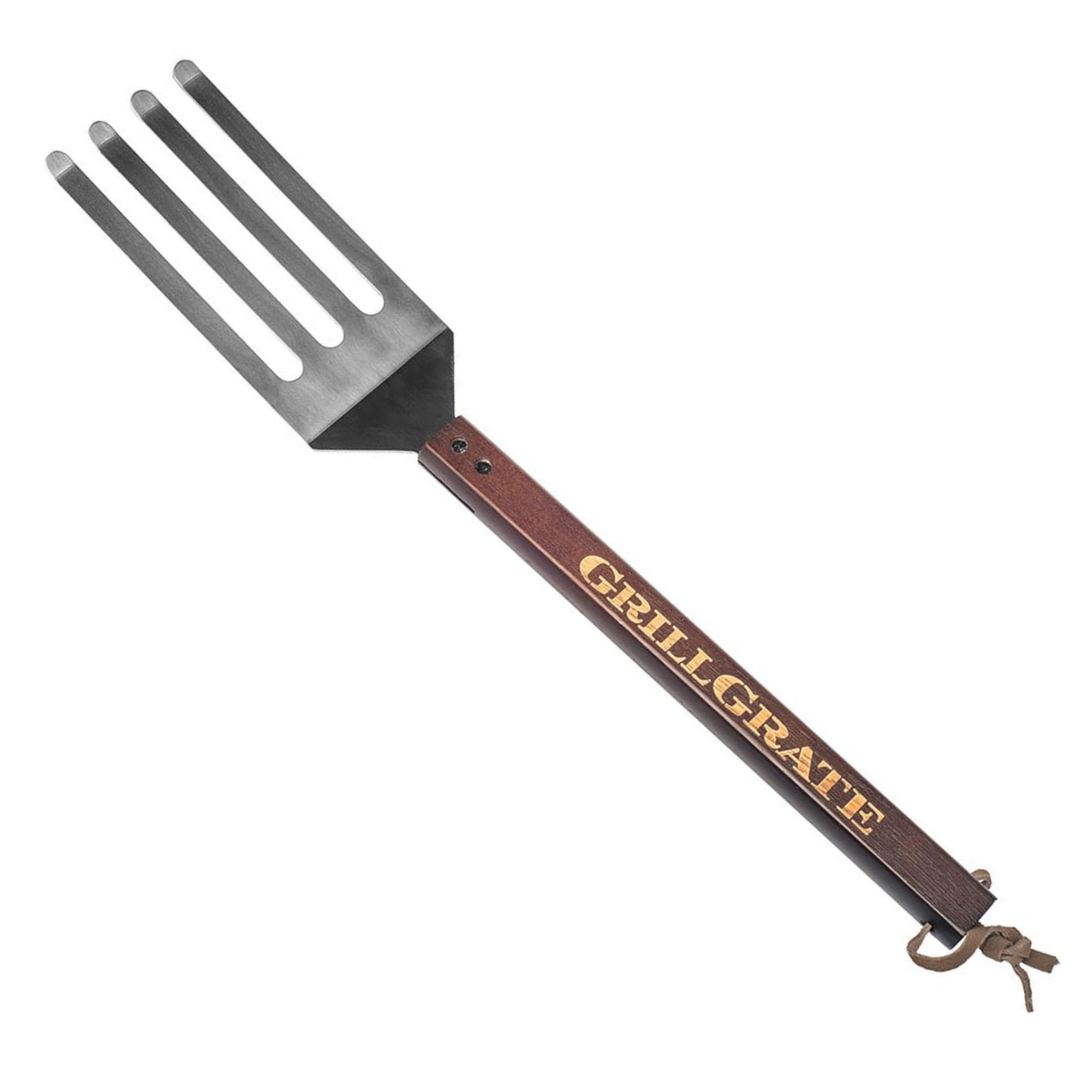 GrillGrate Grate Tool between rails lifting food without scraping