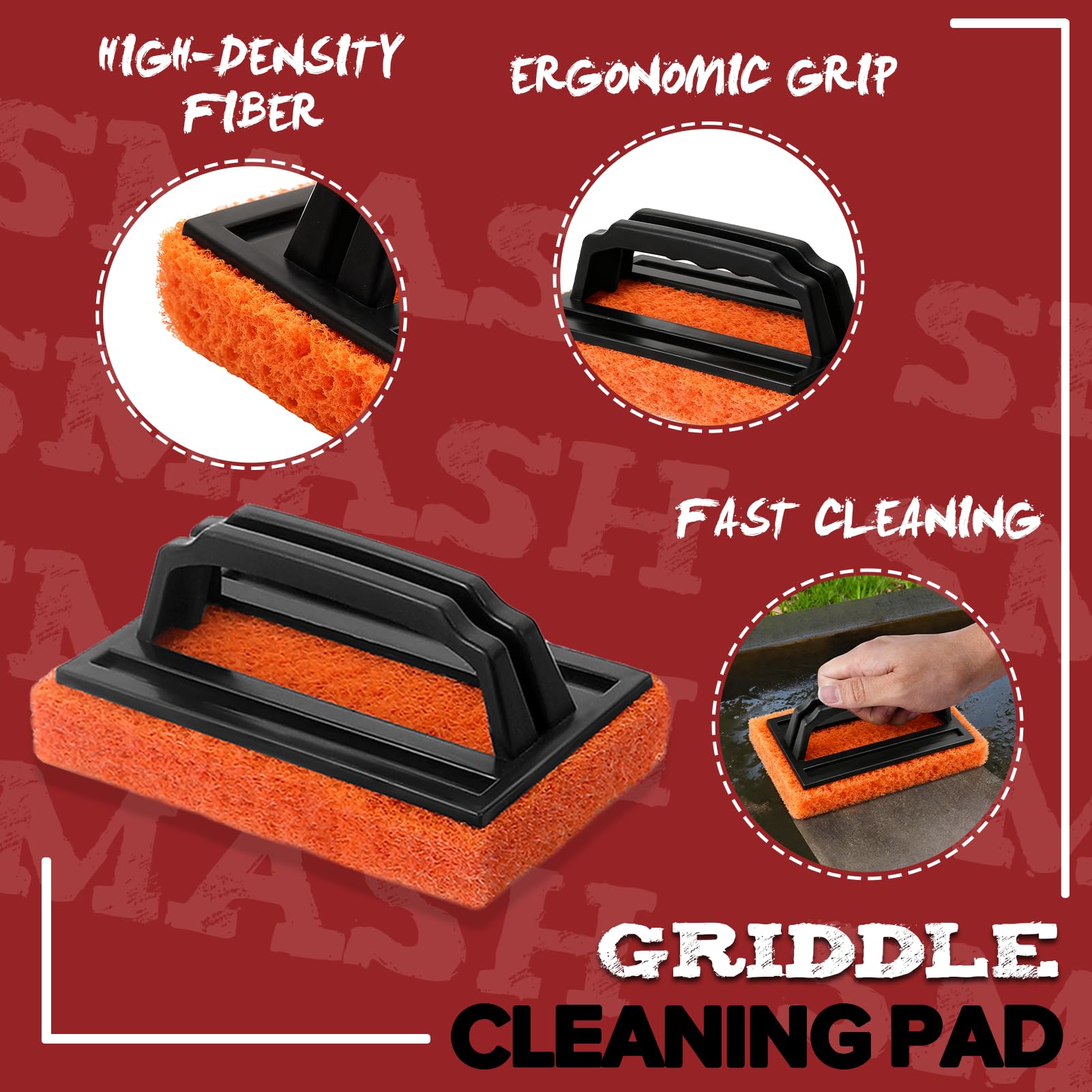 Grilliance grooved bottom disperses oil for even browning.