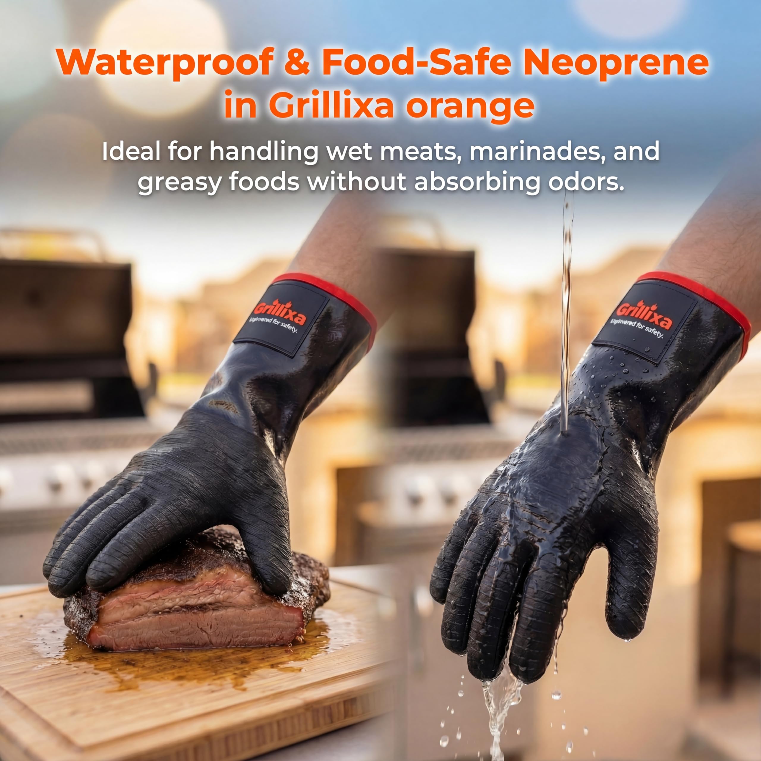 Grillixa non-slip grip with cotton lining for secure tool handling.