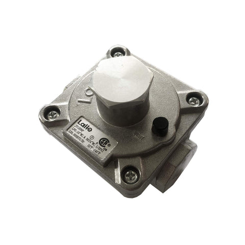 GRILLJOB regulator uses 1/2in NPT threads compatible with LP and NG systems.