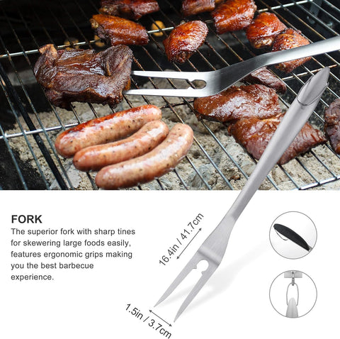 Grilljoy portable storage bag shown with tools for travel grilling