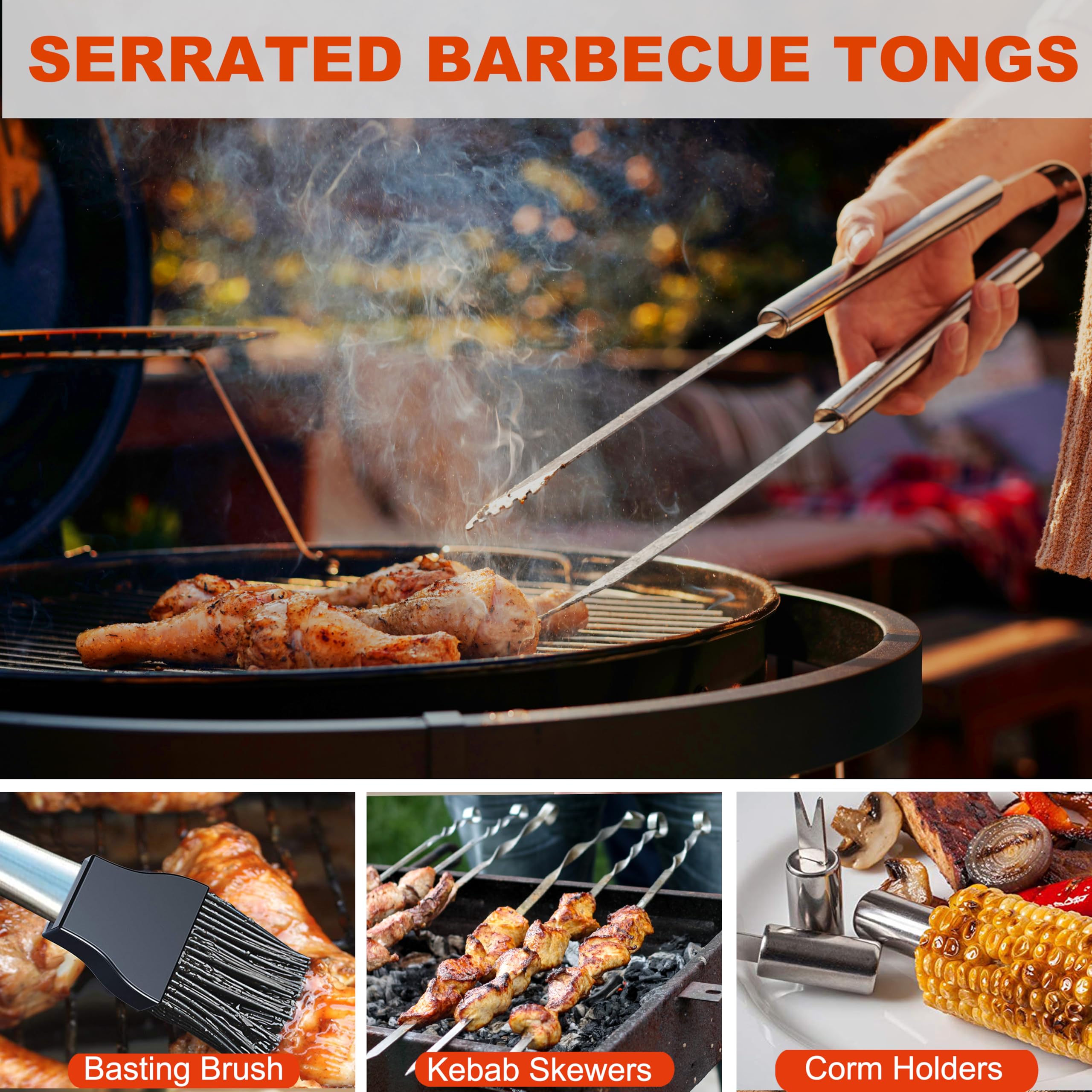 Grilljoy basting brush and corkscrew for precise sauce work and serving