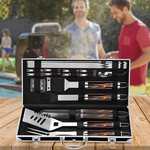 Grilljoy skewers and corn holders simplify kebabs and corn-on-the-cob grilling