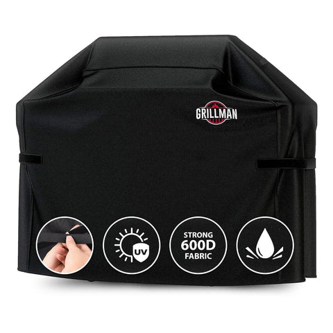 Grillman 64-inch grill cover front view, tailored fit for large grills
