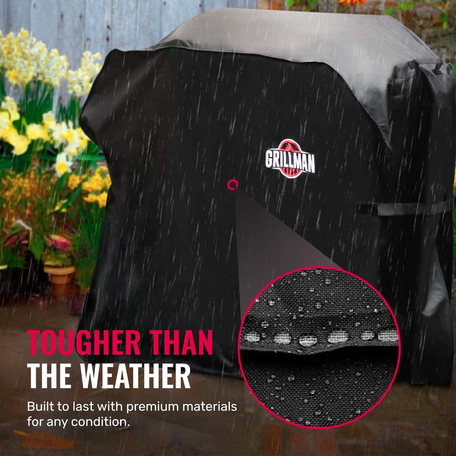 Grillman 64-inch grill cover UV protection preserves color and finish