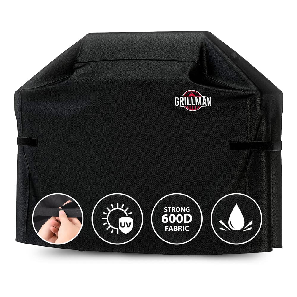 Grillman grill cover waterproof 52in protects Weber and Nexgrill from rain and sun.