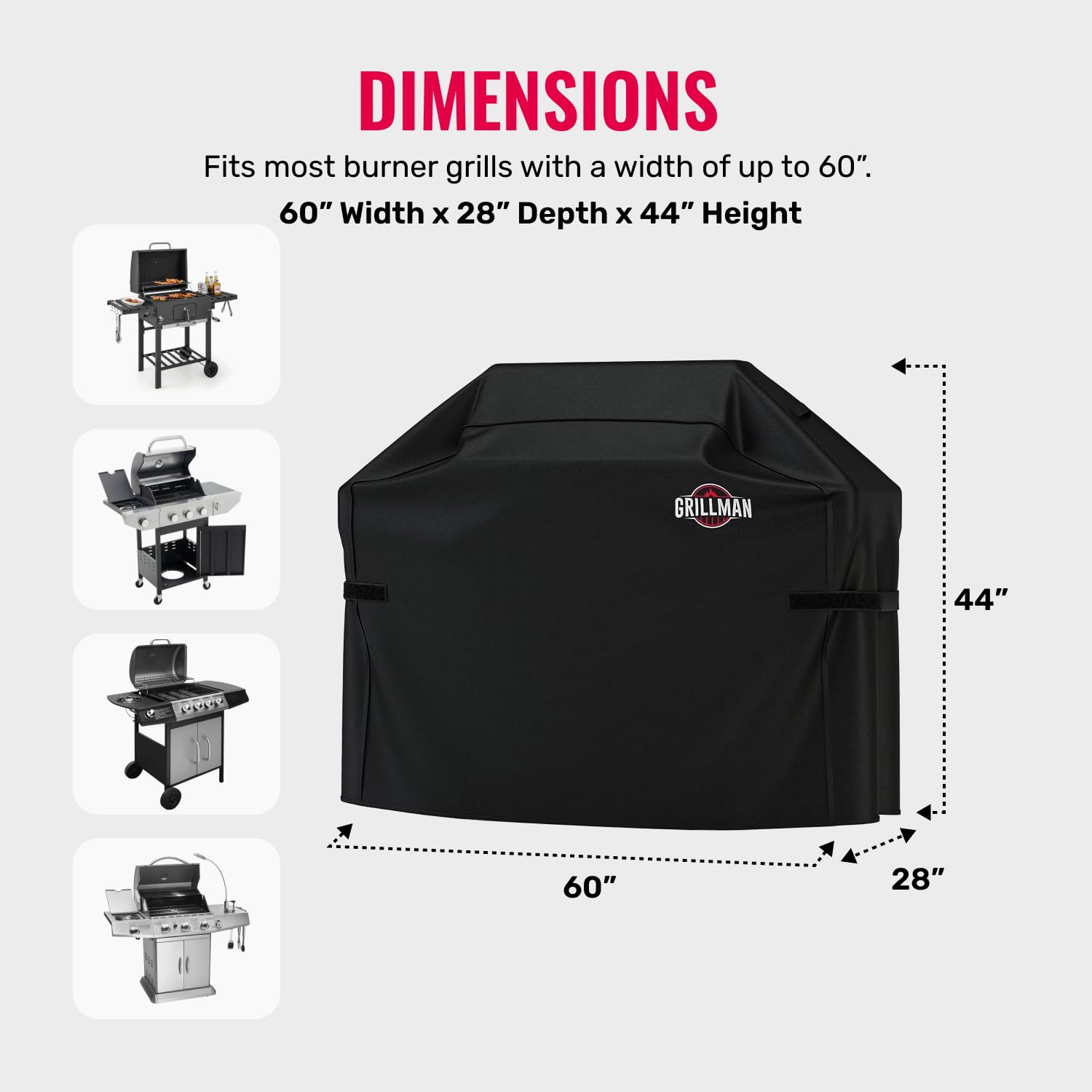 Grillman outdoor grill cover easy to clean with water and sunlight
